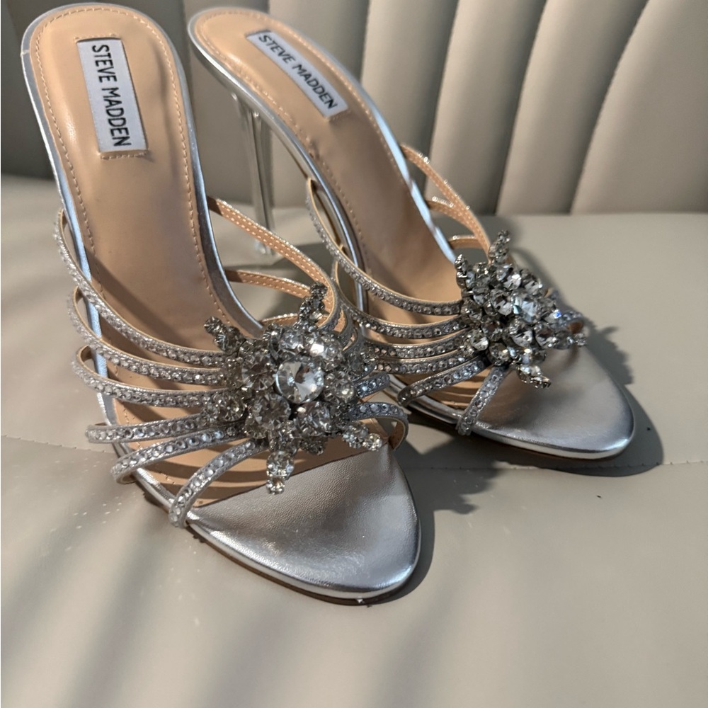 Steve Madden Women's Pamola Rhinestone Stiletto Sandals